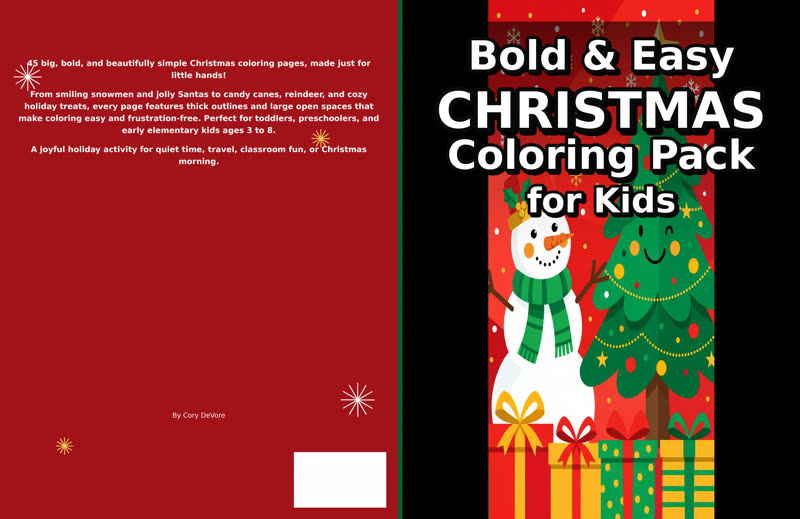Bold and Easy Christmas Coloring cover